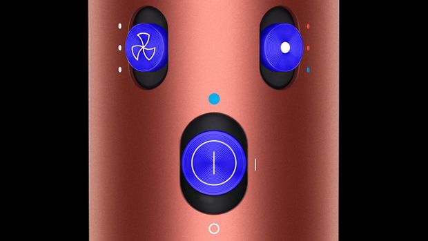 A close-up of the buttons on the Airwrap multi-styler and dryer