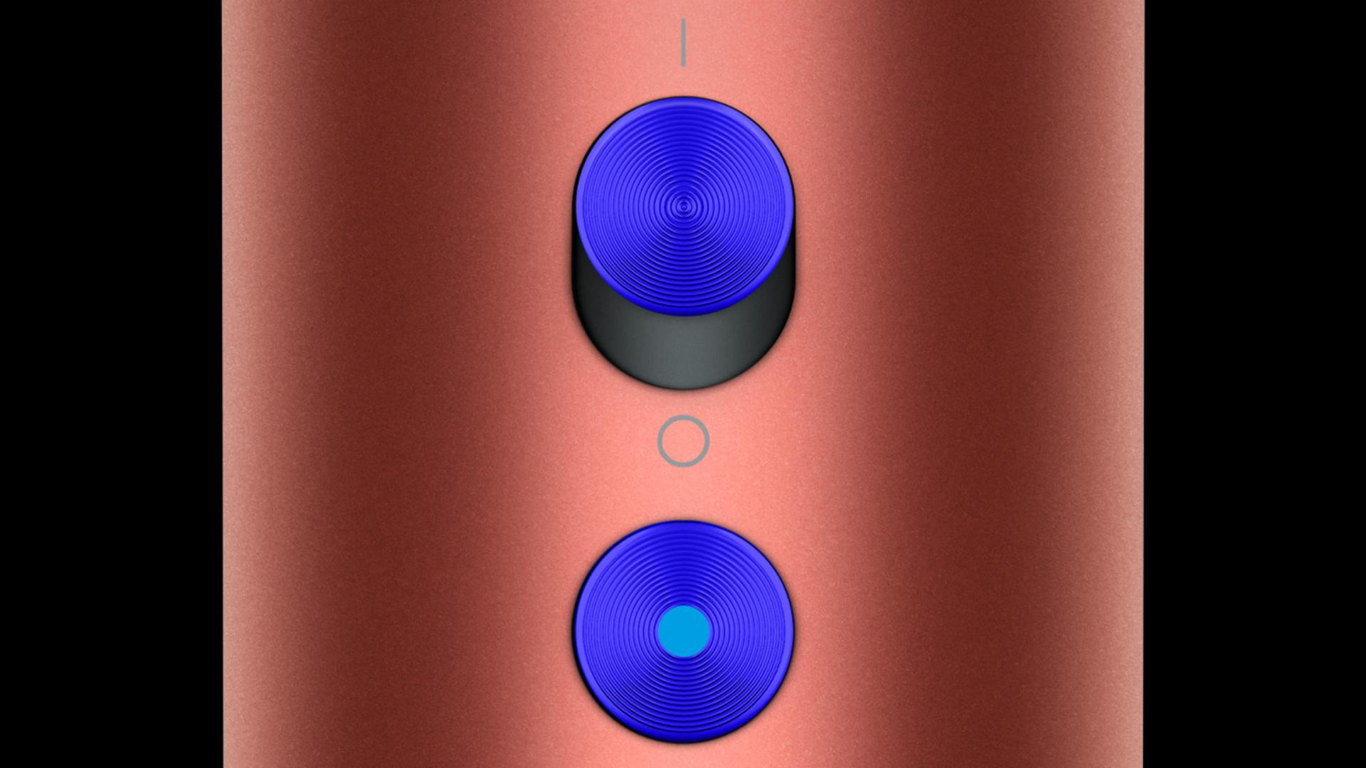 Close up of the buttons on the Supersonic Nural hair dryer