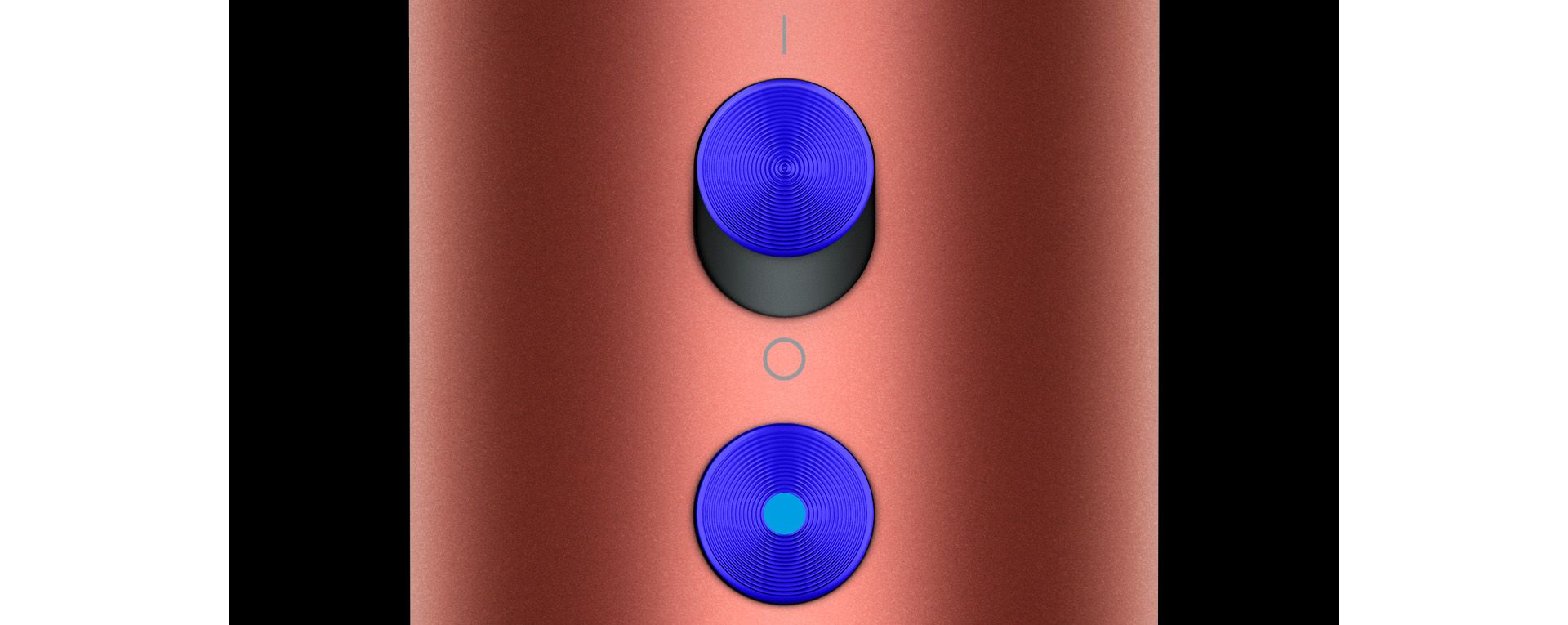 Close up of the buttons on the Supersonic Nural hair dryer