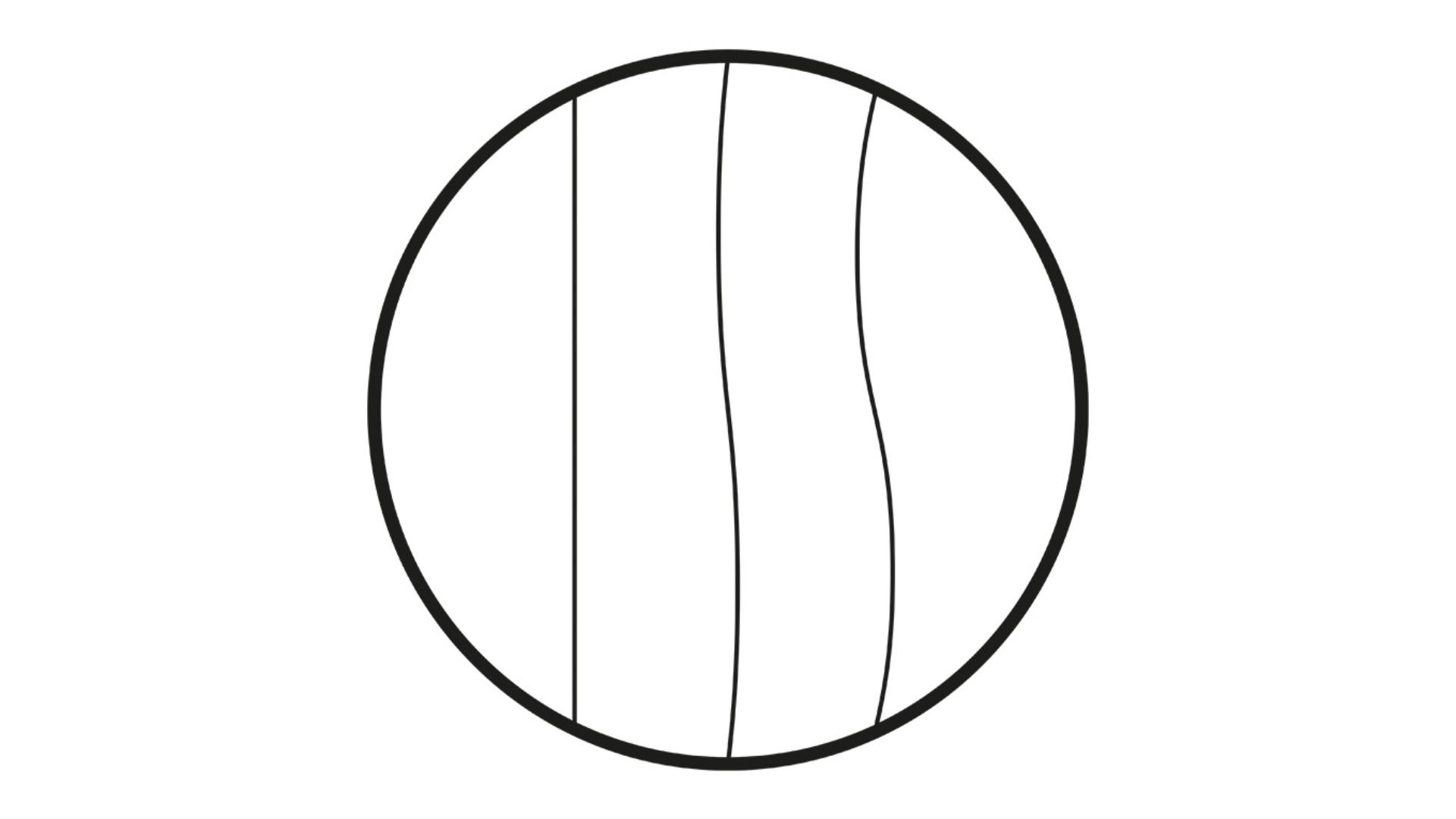 Line drawing of type 1 hair