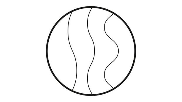 Line drawing of type 2 hair