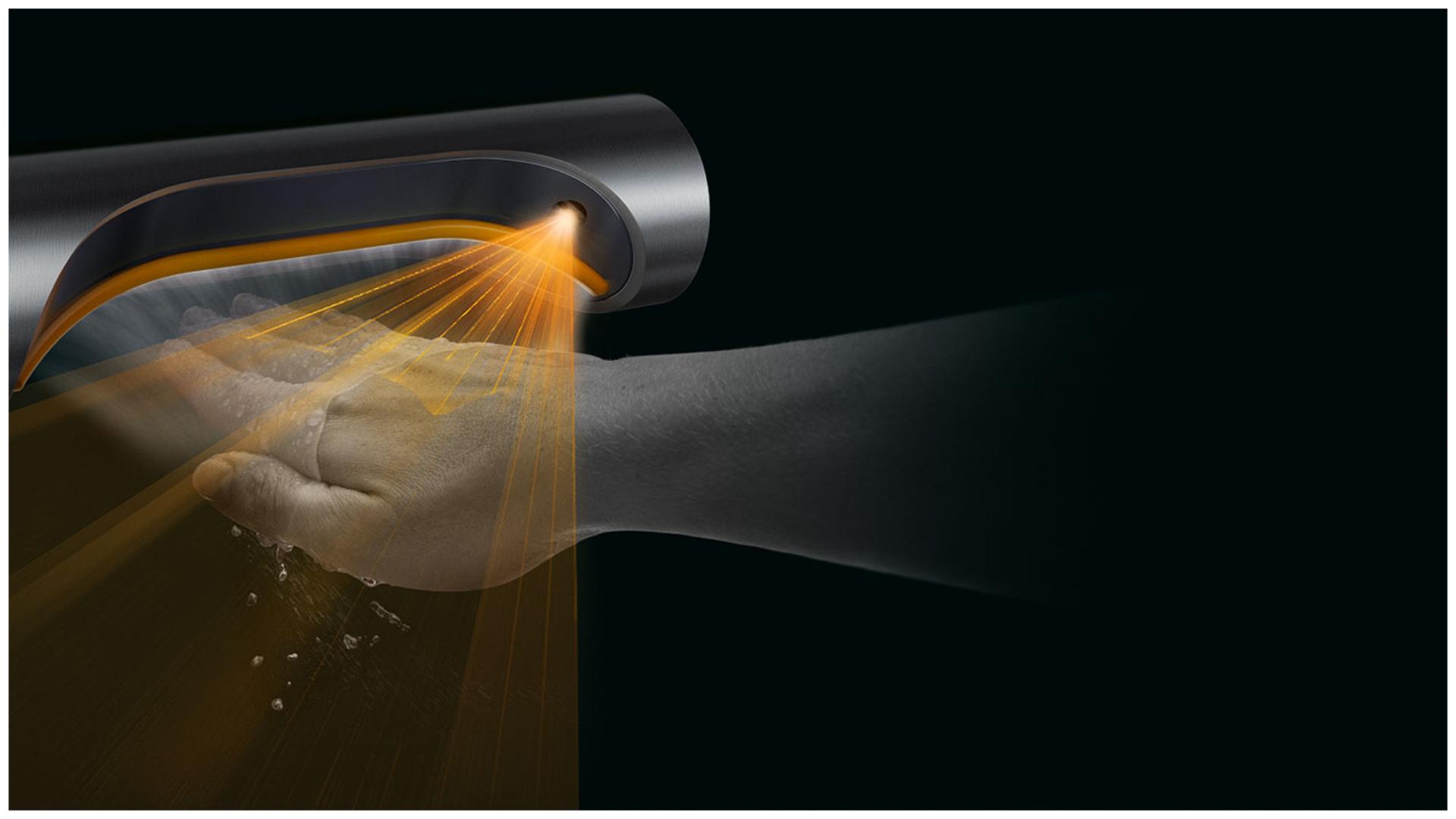 Sensor technology on Dyson Airblade 9kJ hand dryer