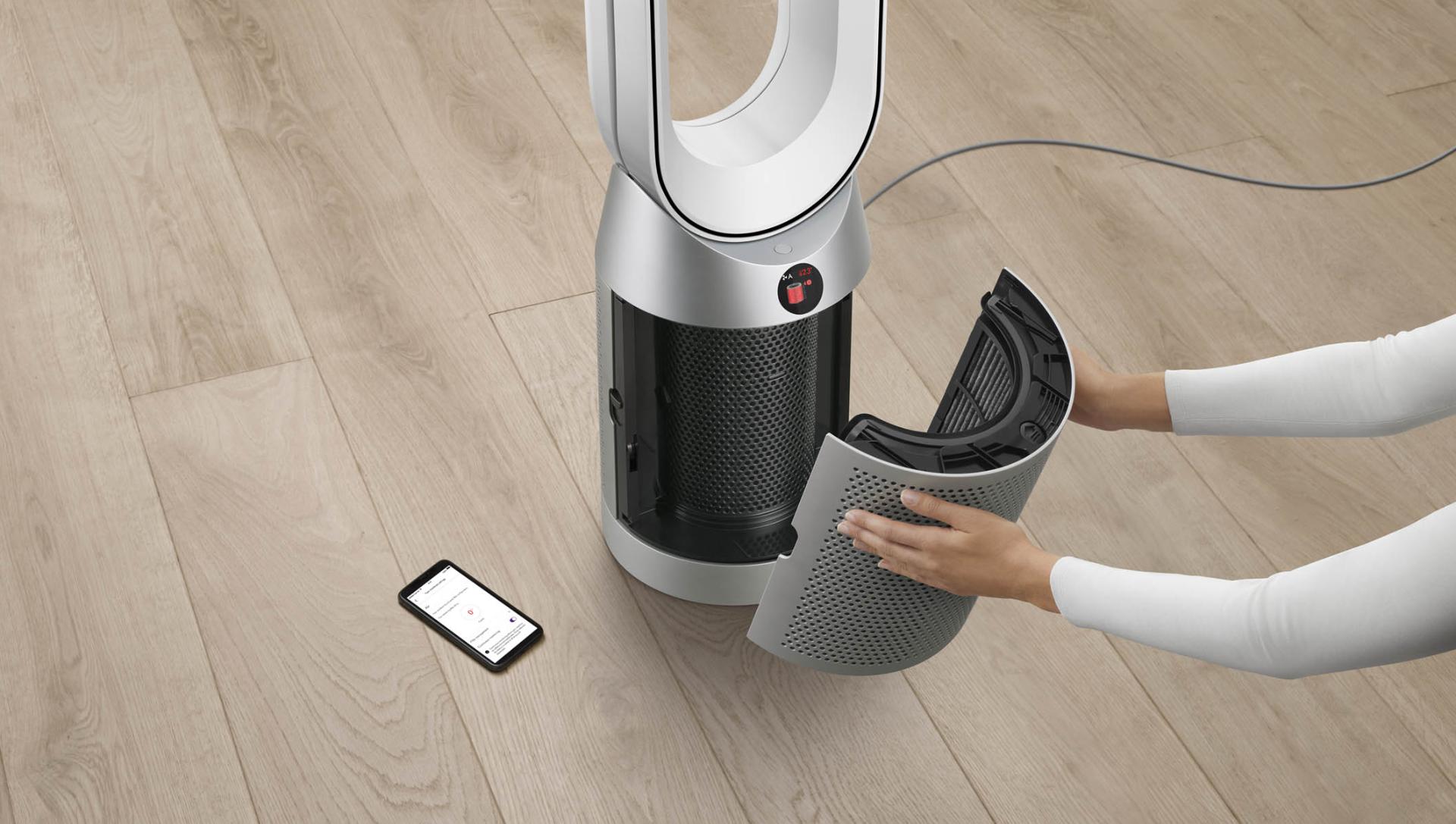 Someone changing their filter