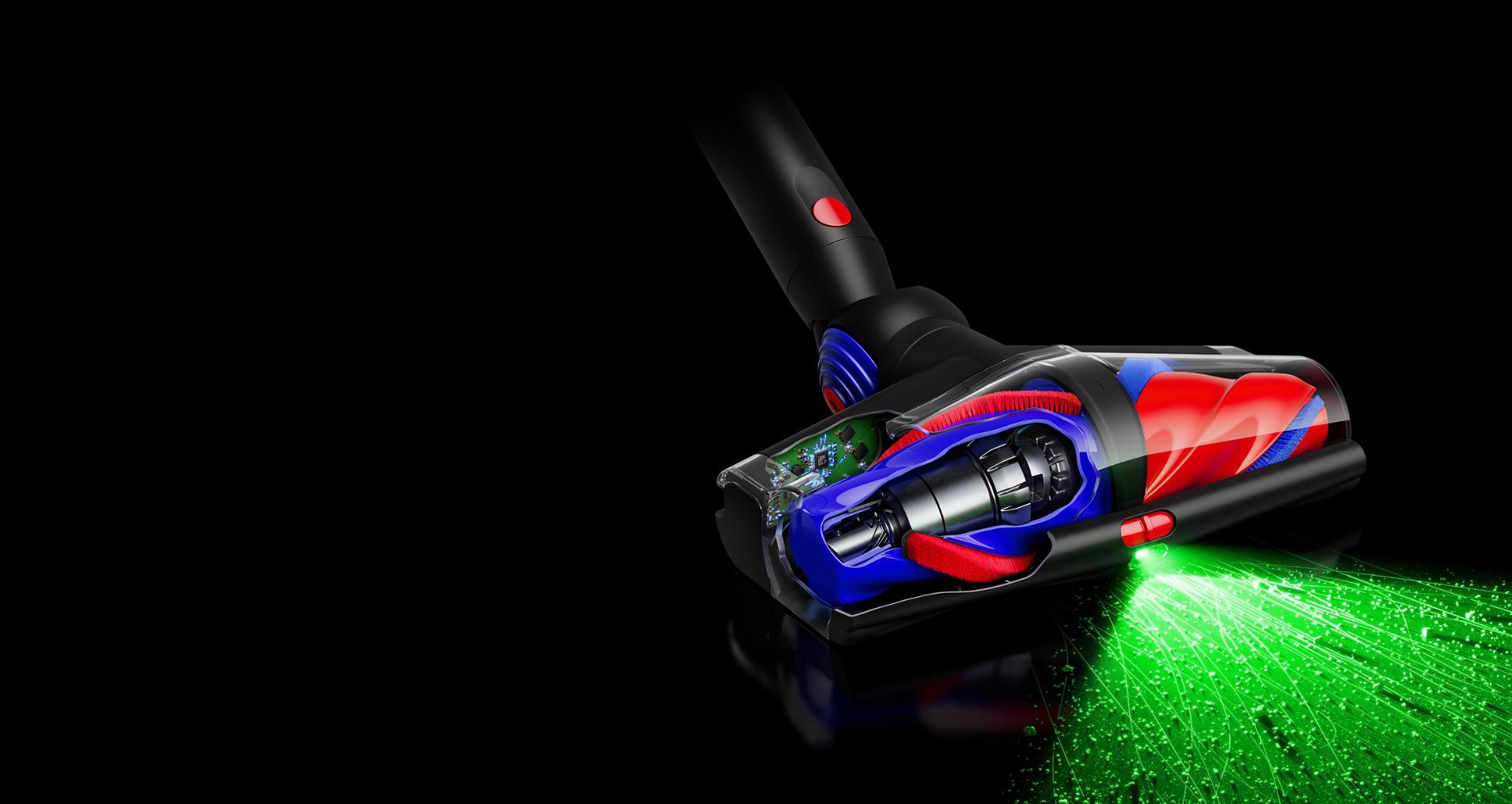 마룻바닥을 청소하는 All Floor Cones™(올 플로어 콘) 센스 클리너 헤드