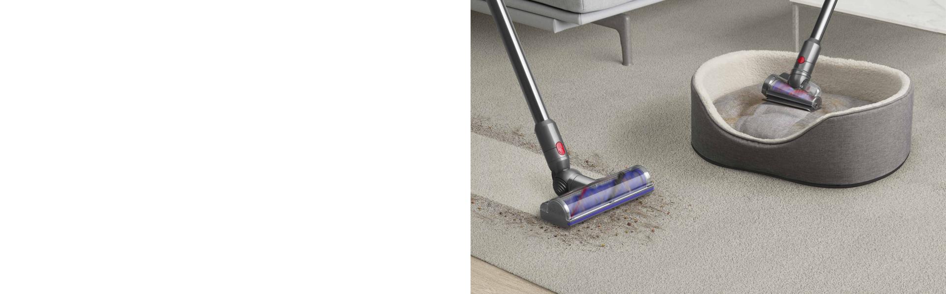 智能電動吸頭正在清潔地毯及硬地板