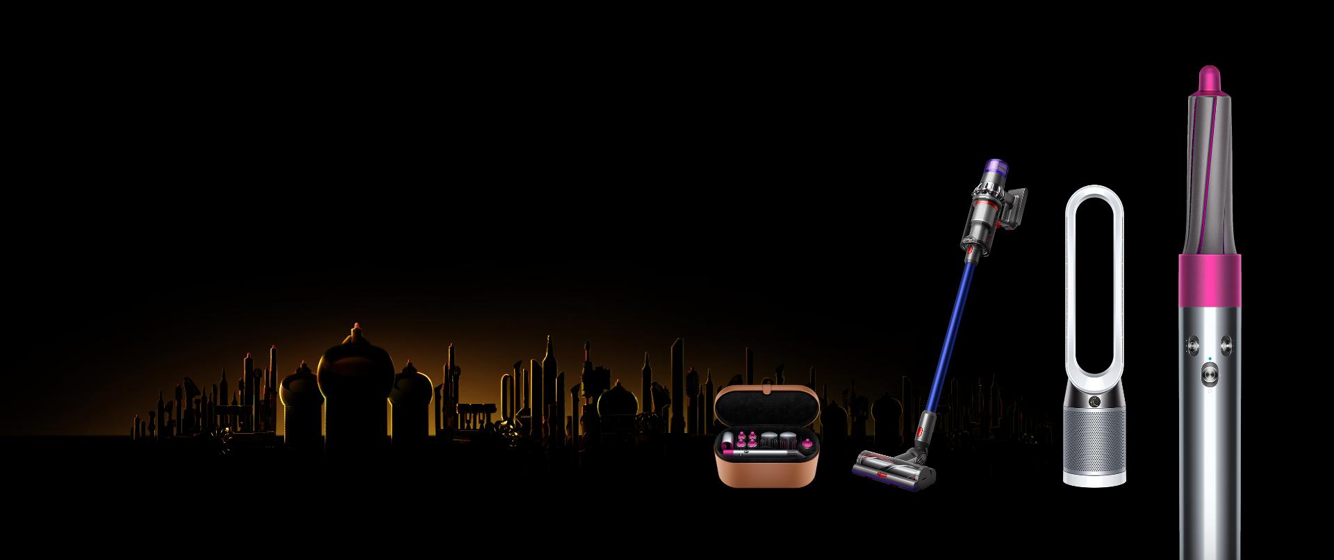 Ramadan background with Dyson V11 and V11 close up of bin