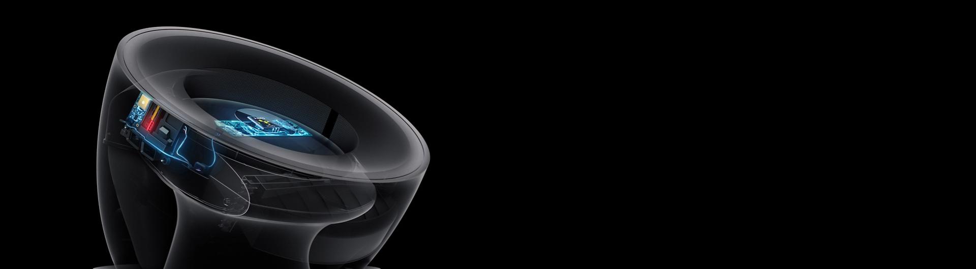 لقطة جانبية لشاشة جهازDyson Purifier Big + Quiet Formaldehyde.