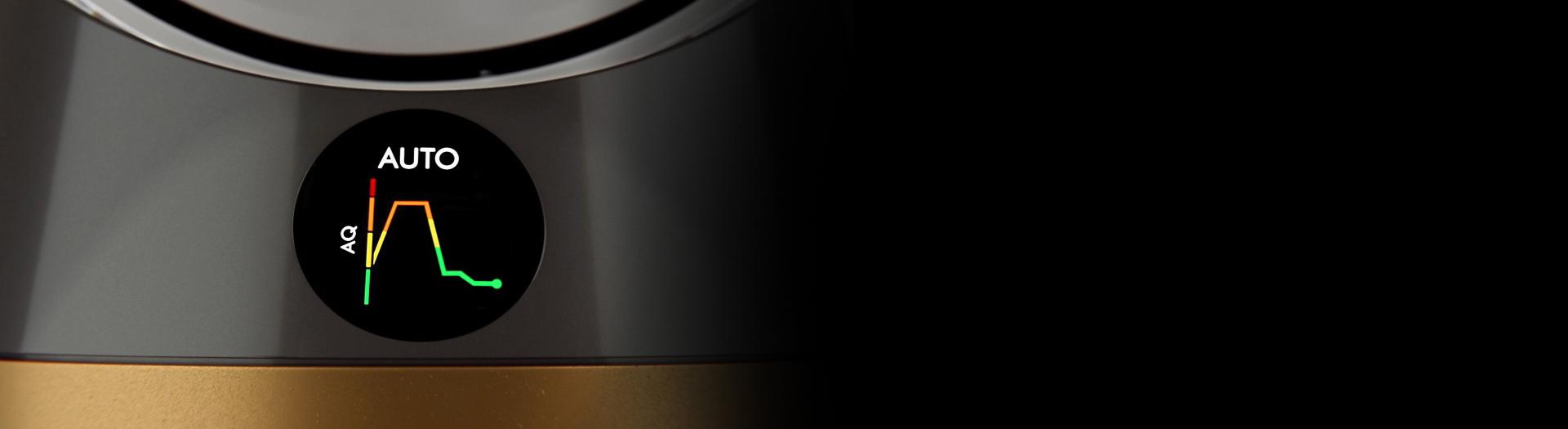 صورة مُقرَّبة للوضع الأوتوماتيكي (Auto) على الشاشة.