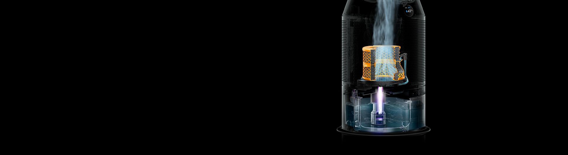 Close-up cutaway showing the UV Cleanse technology at work.