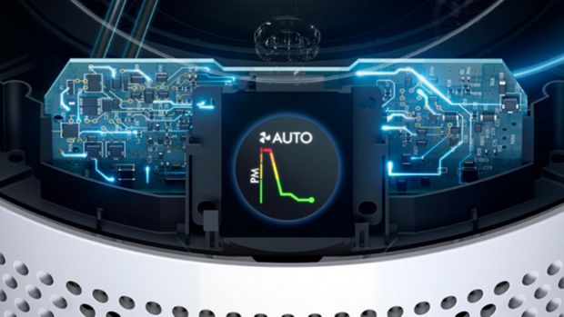 Close-up of the LCD screen.