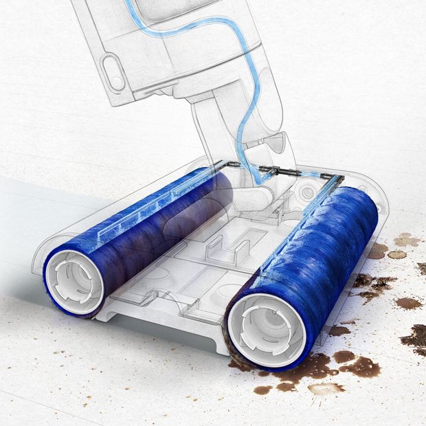 Close-up cutaway of the hydration system.