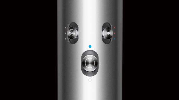 A close-up of the settings buttons on the handle of the Dyson Airwrap multi-styler and dryer.