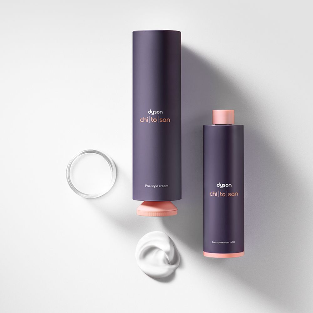 The Dyson Chitosan dispenser and refill cartridge.