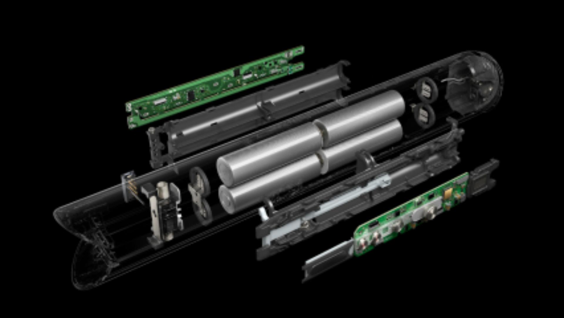 Close-up of lithium-ion battery.