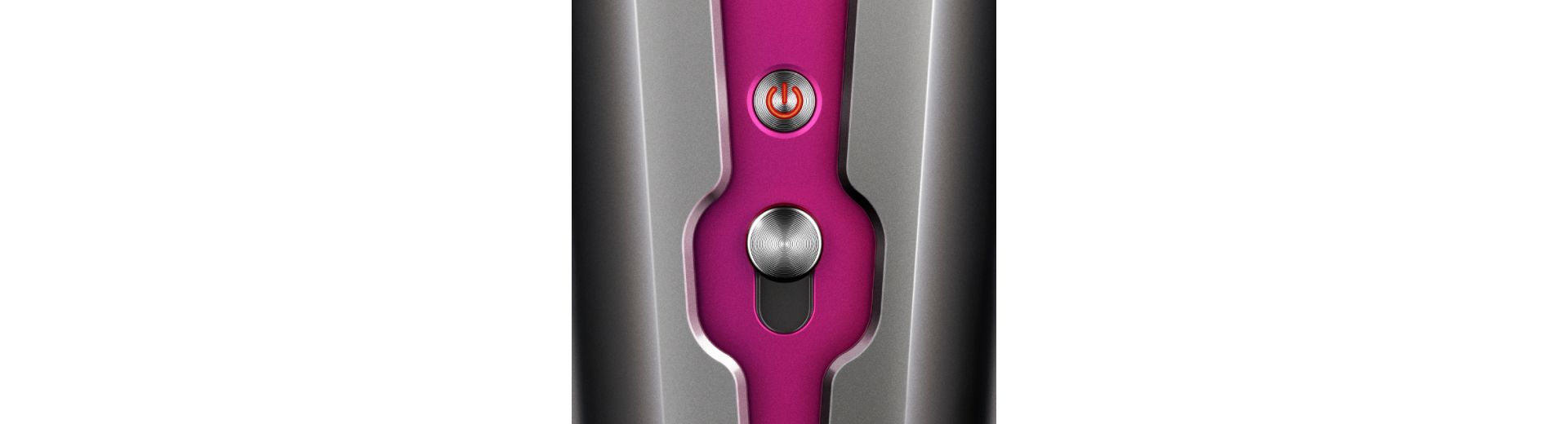 Close-up of the Power button and Safety lock.