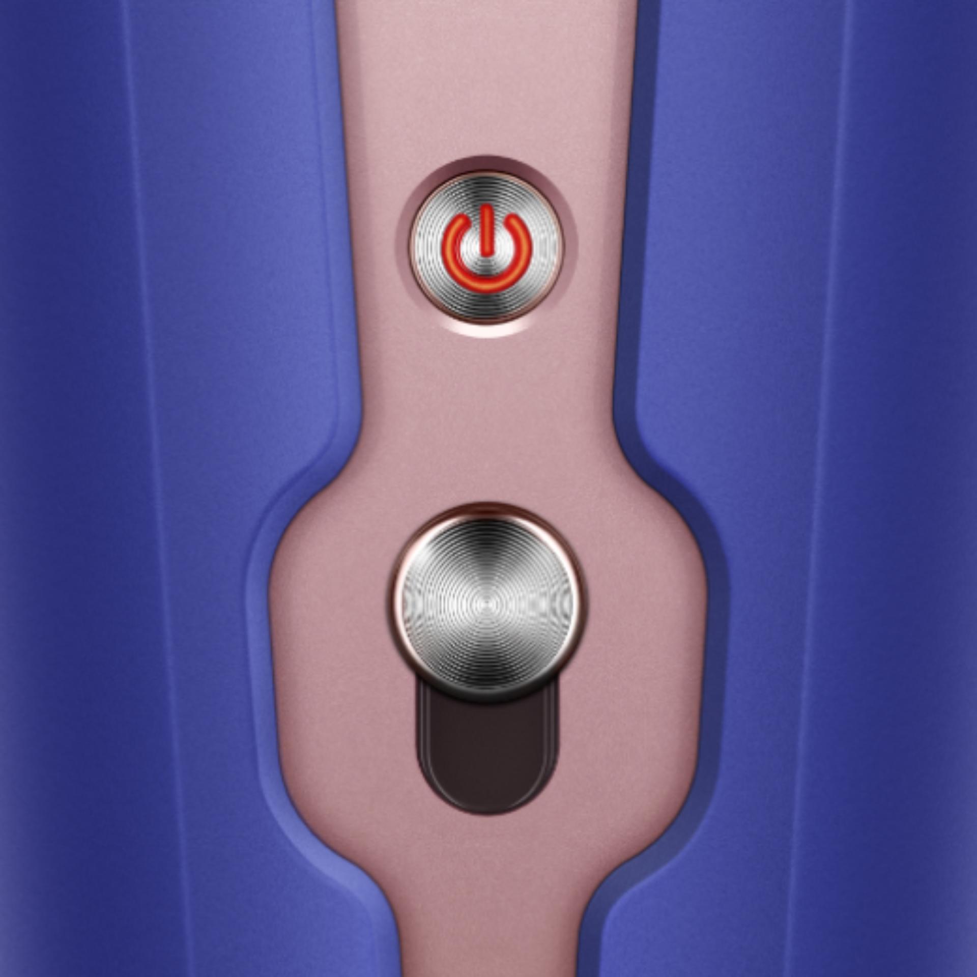 Close-up of the Power button and Safety lock.