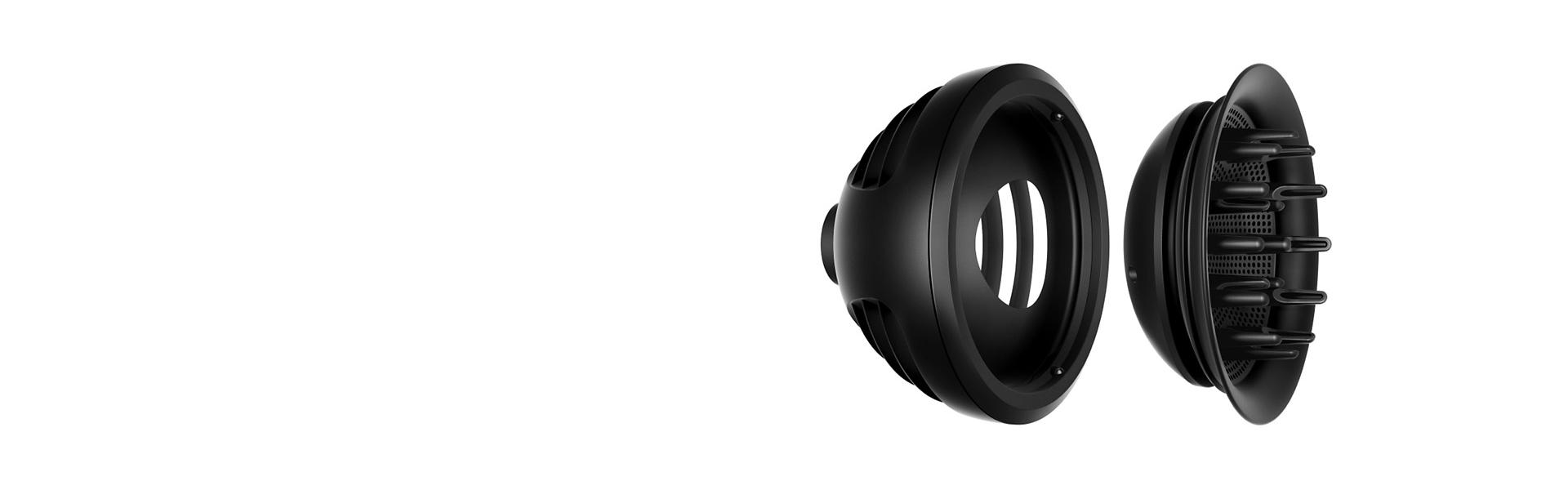 Wave+Curl diffuser in side view