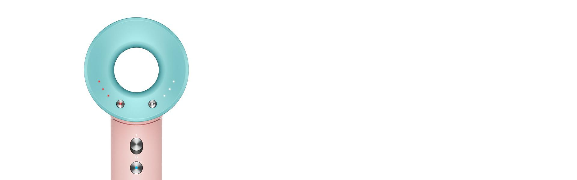 صورة مُقرَّبة لرأس مجفف الشعر Dyson Supersonic.