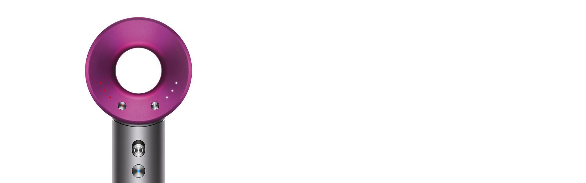 صورة مُقرَّبة لرأس مجفف الشعر Dyson Supersonic.