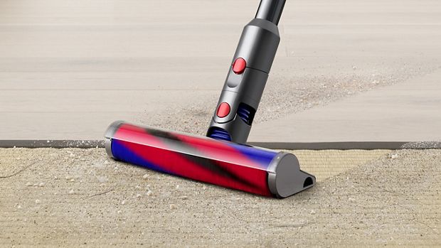 The Dyson Fluffy cleaner head cleans across hard floors.