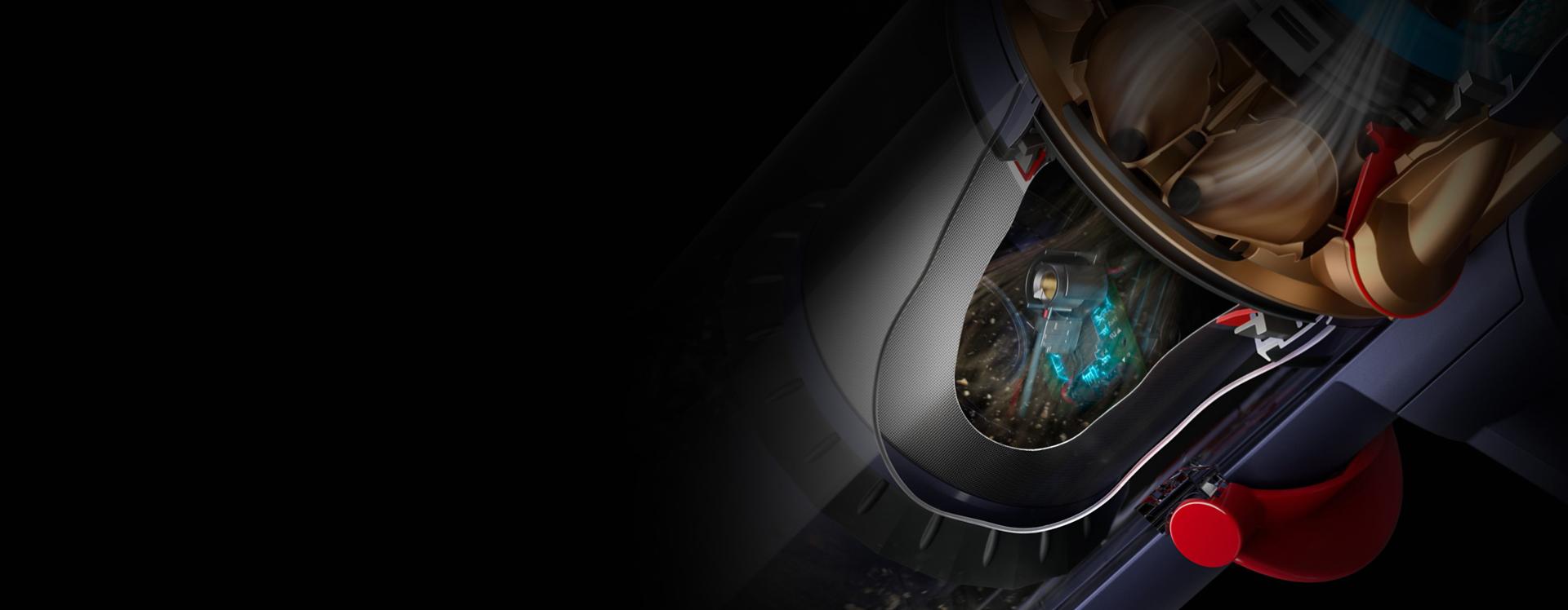 Close-up cutaway of the piezo sensor.