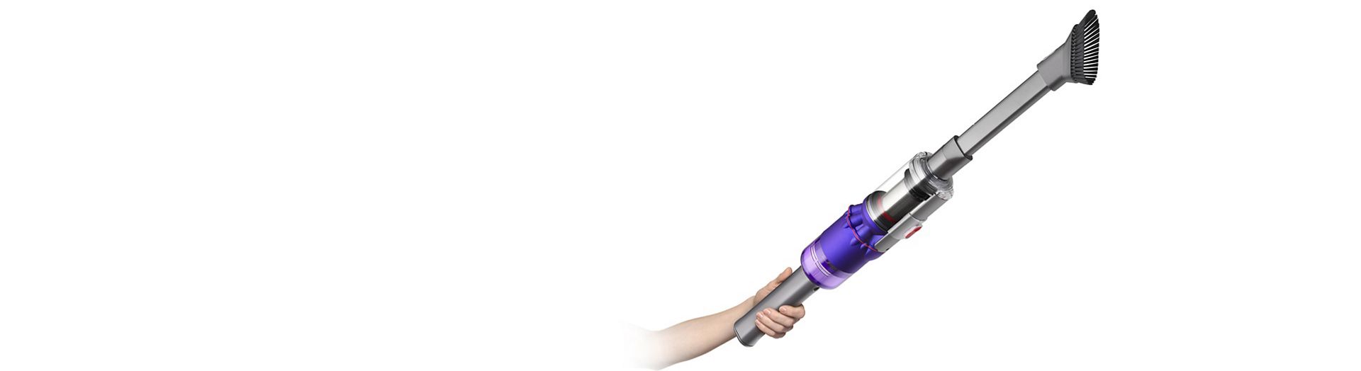 Dyson Omni-glide hard floor vacuum in handheld mode.