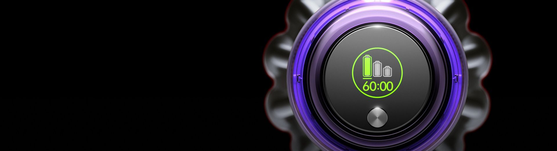 The LED screen for the Dyson V11 Total Clean.
