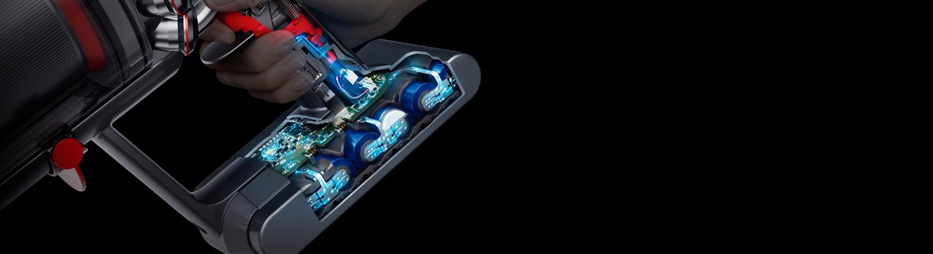 لقطة جانبية لمكنسة Dyson V11 Total Clean.