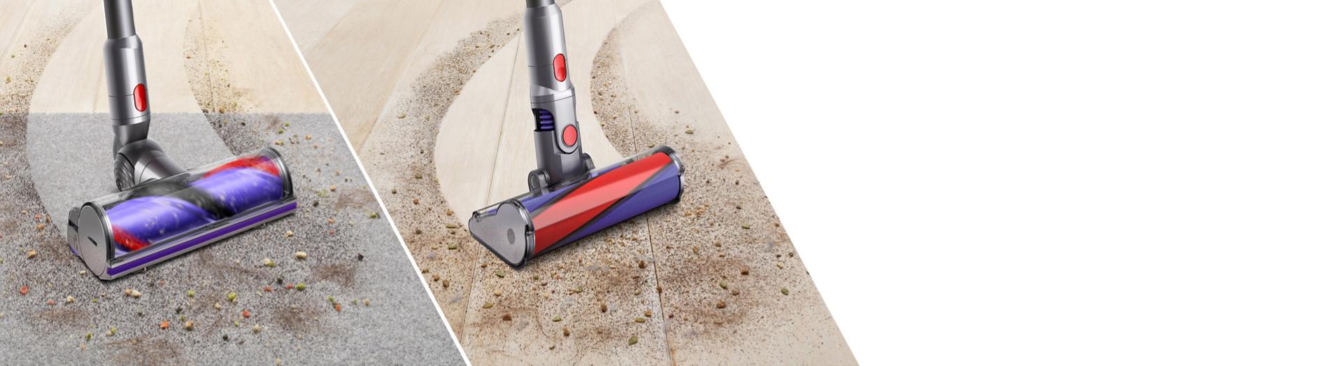 رؤوس تنظيف مختلفة لمكنسة Dyson V11 Total Clean.