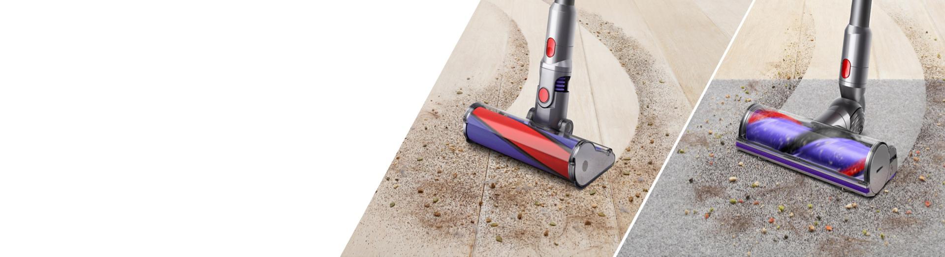 Different cleaner heads for the Dyson V11 Total Clean.