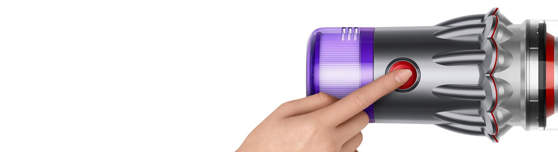 A close-up shot of the Dyson V12 Detect Slim Absolute vacuum.