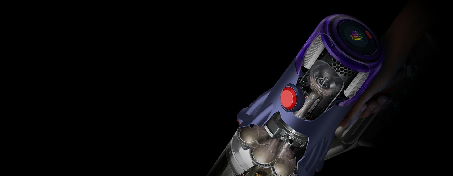 A cut-out of the Dyson V12 Detect Slim Absolute.