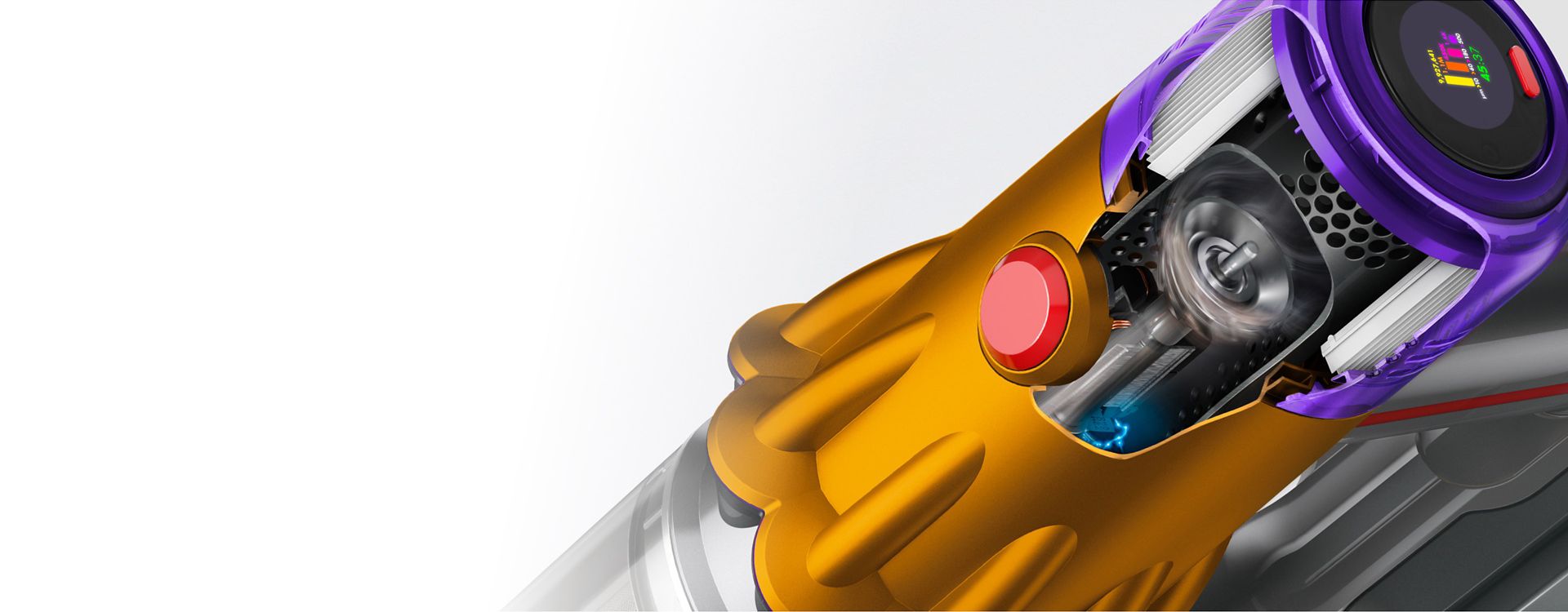 A cut-out of the Dyson V12 Detect Slim Absolute.