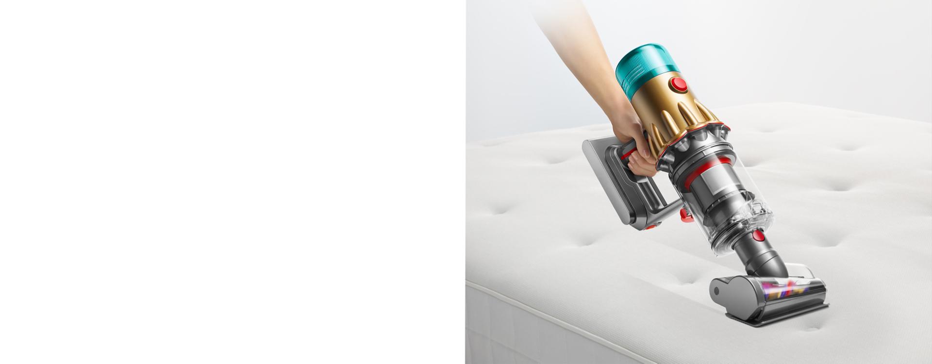 The Hair screw tool is used to clean a mattress.