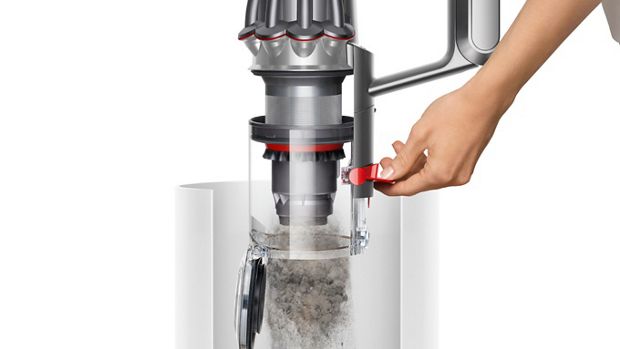 ถังเก็บฝุ่นของ Dyson V12s Submarine ที่เทฝุ่นทิ้งแล้ว