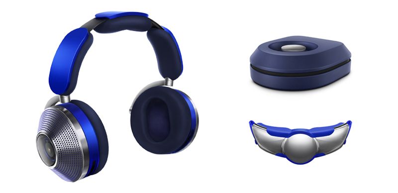 Dyson Zone noise cancelling headphones Prussian Blue Bright