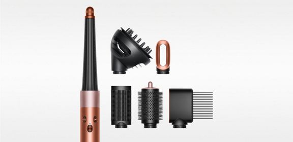 Dyson Airwrap i.d.™‎ للشعر المجعَّد+الملفوف (حريري كهرماني)