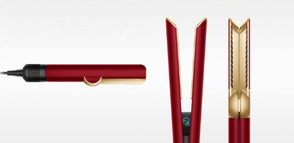 Dyson Airstrait™ straightener in Red Velvet and Gold