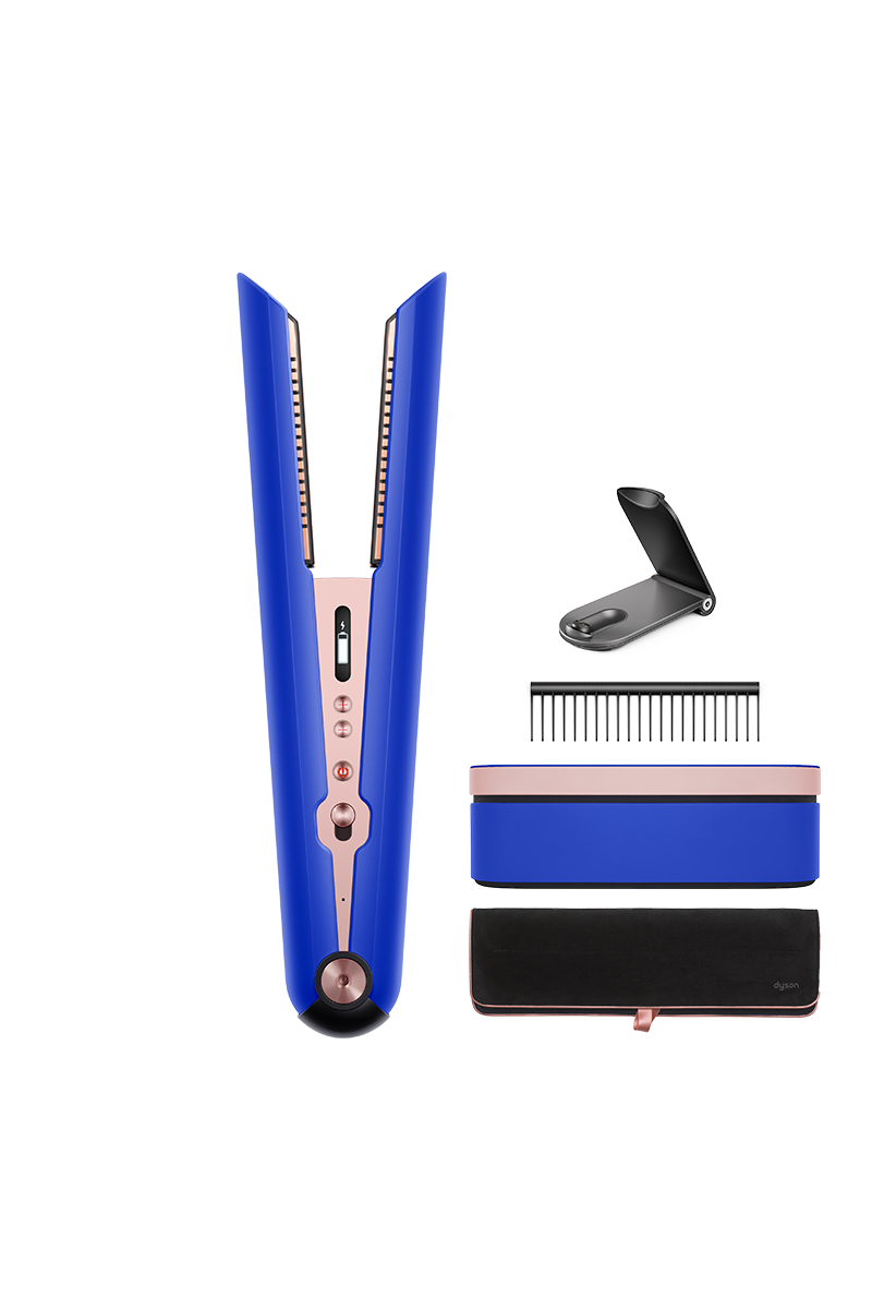 Special edition Dyson Corrale™ straightener HS07 (Blue Blush) with travel pouch and presentation case