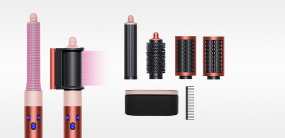 إصدار التكثيف الكامل الطويل لمصفف الشعر Dyson Airwrap™‎ (برونزي محمر/وردي ملكي)