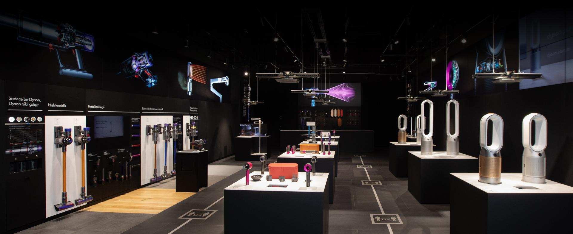Interior of a Dyson Demo Store