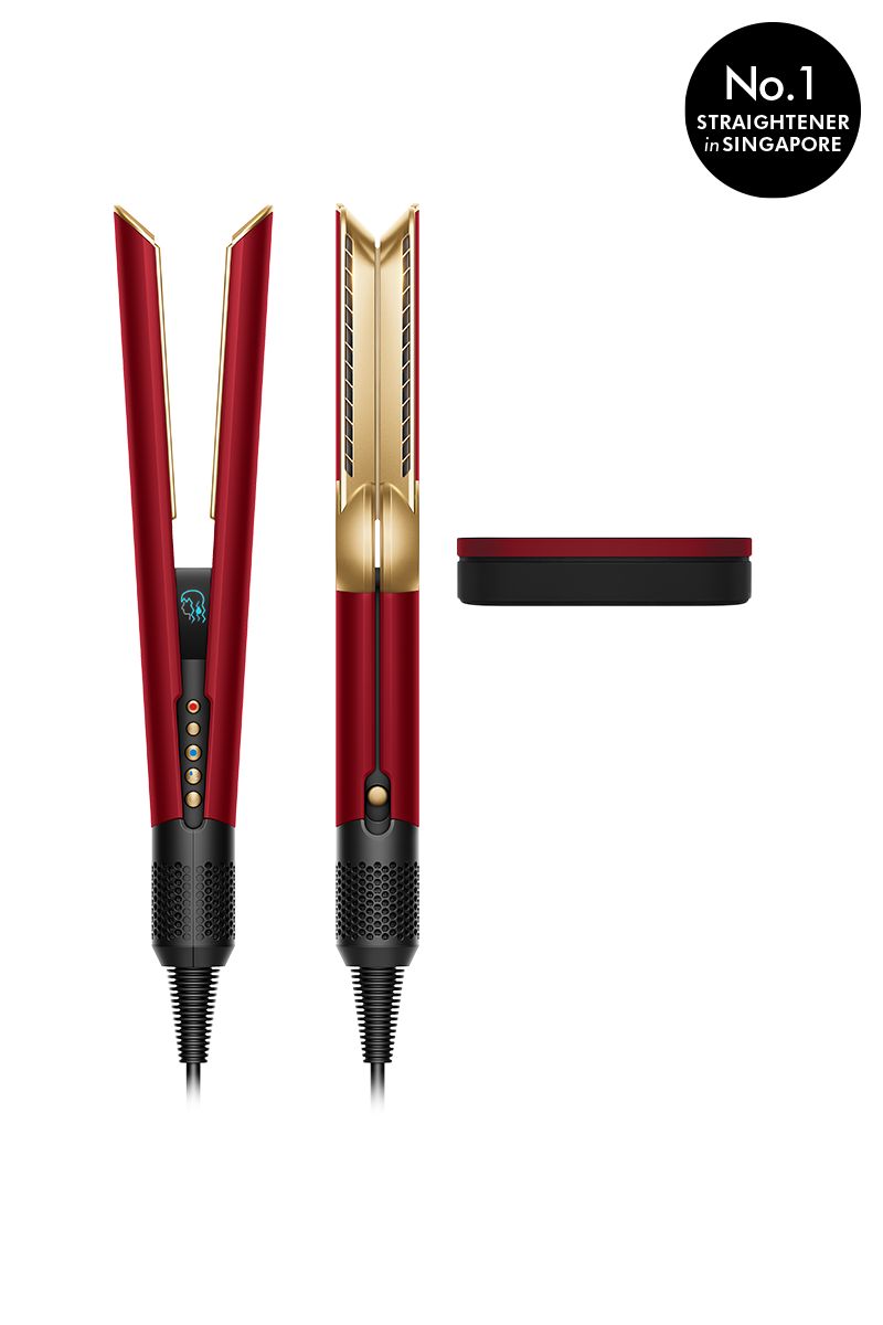Dyson Airstrait™ straightener (Red Velvet/ Gold)