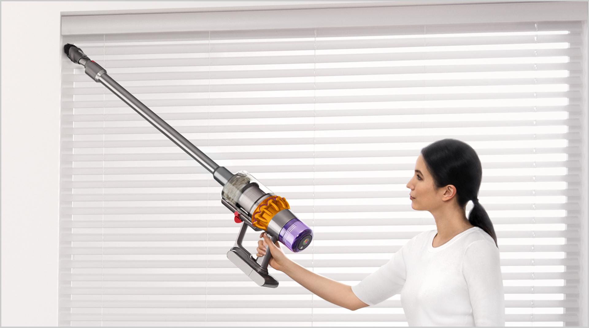 Dyson V15 Detect vacuum cleaning in handheld mode