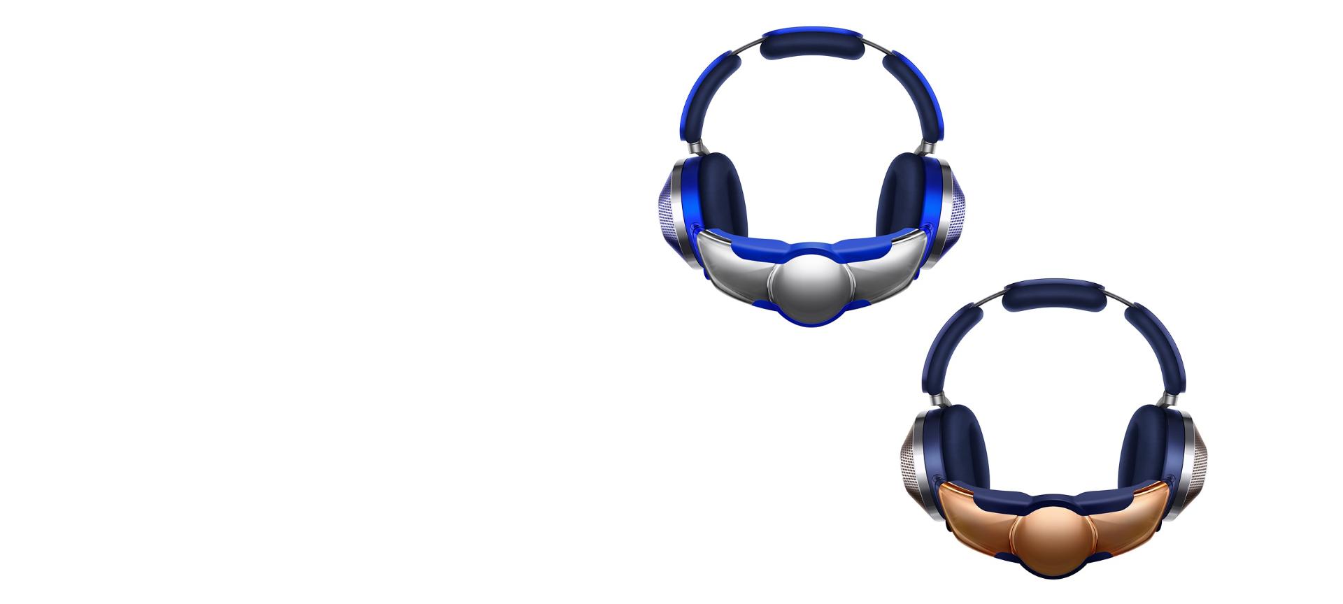 Dyson Zone headphones on both colourways front profile