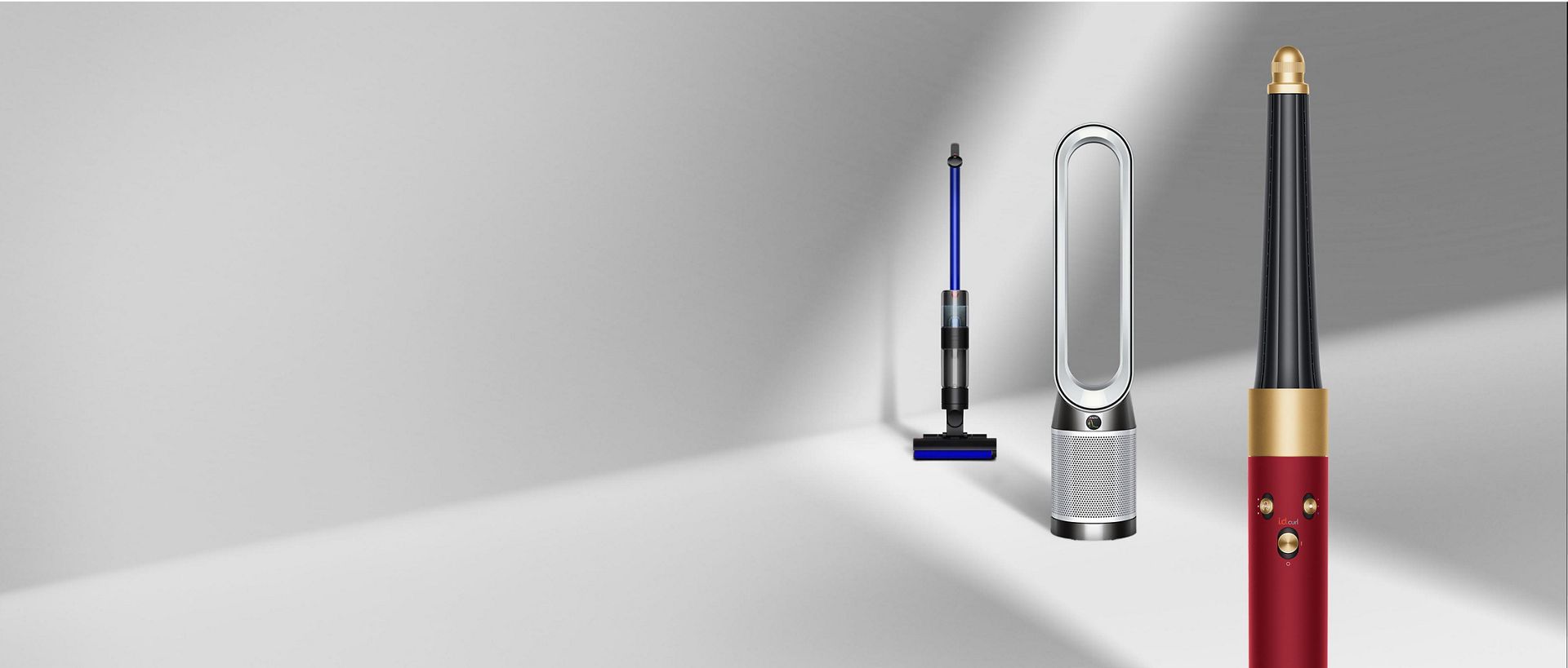 Dyson technology displayed in exclusive colours