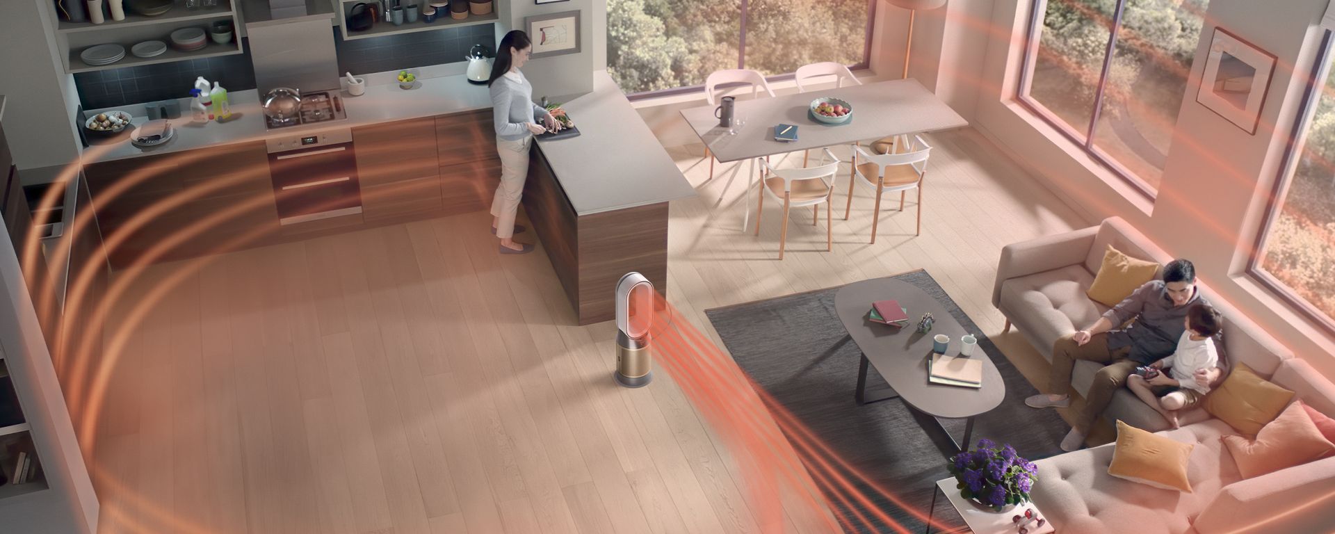 Dyson purifier hot+cool formaldehyde purifying a large living space