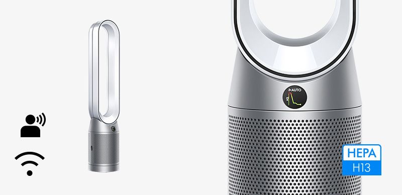 Dyson Pure Hot+Cool™ (HP00) Purifying Fan Heater (White & Silver