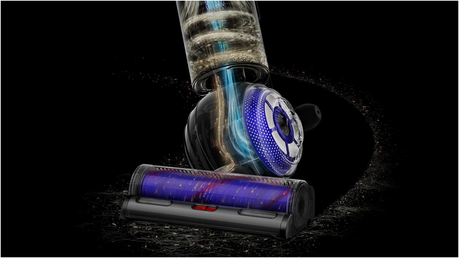 Inside diagram of the post-motor filter within the Dyson Ball vacuum