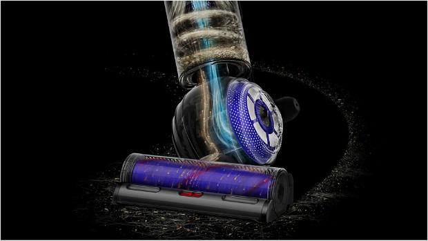 Inside diagram of the post-motor filter within the Dyson Ball vacuum