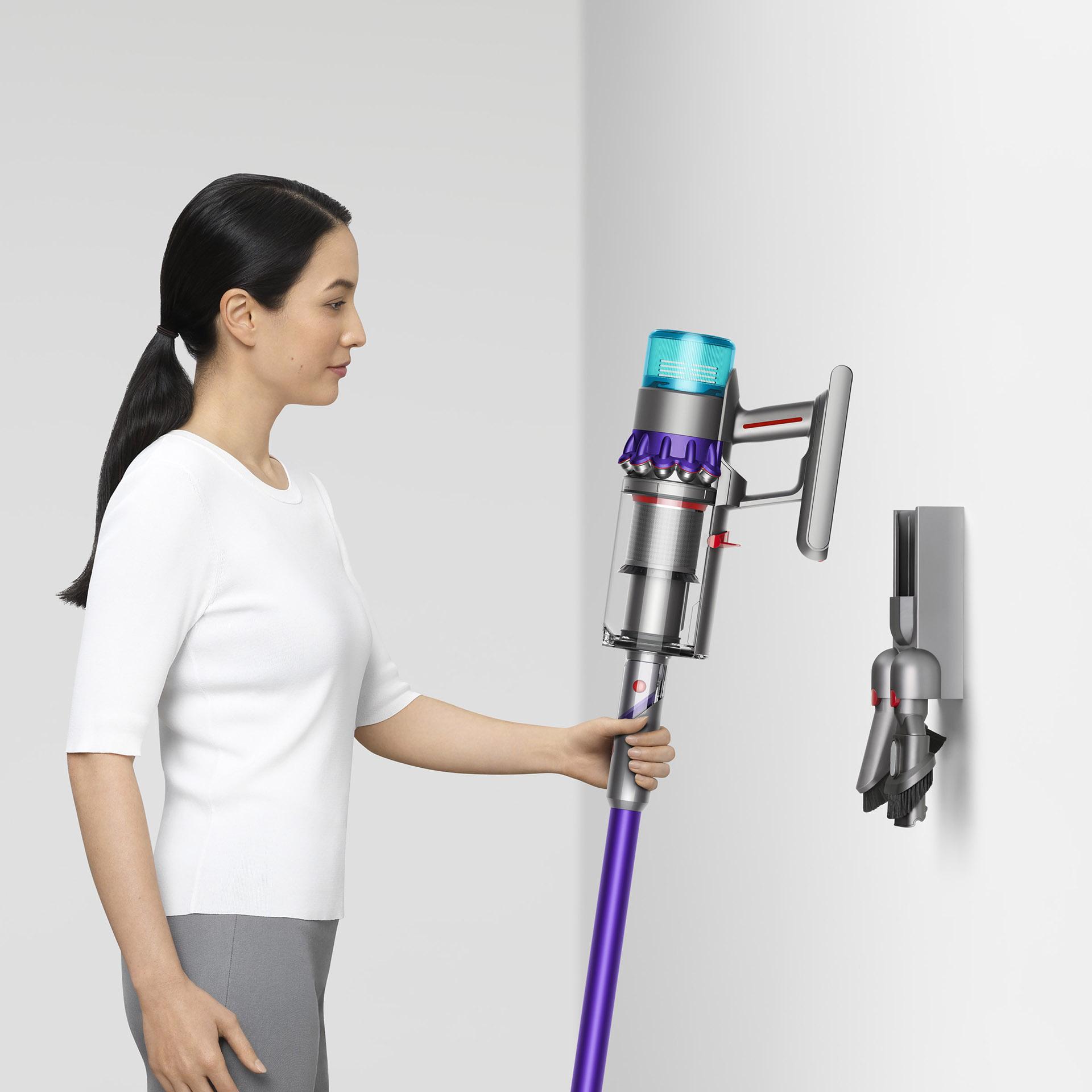 The Dyson Gen5detect shown in its charging dock.